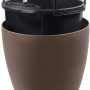 Lechuza Classico Color LS 21 Muskat, Ø 22 cm: Pflanzgefäß mit Bewässerungssystem und Pflanzeinsatz.