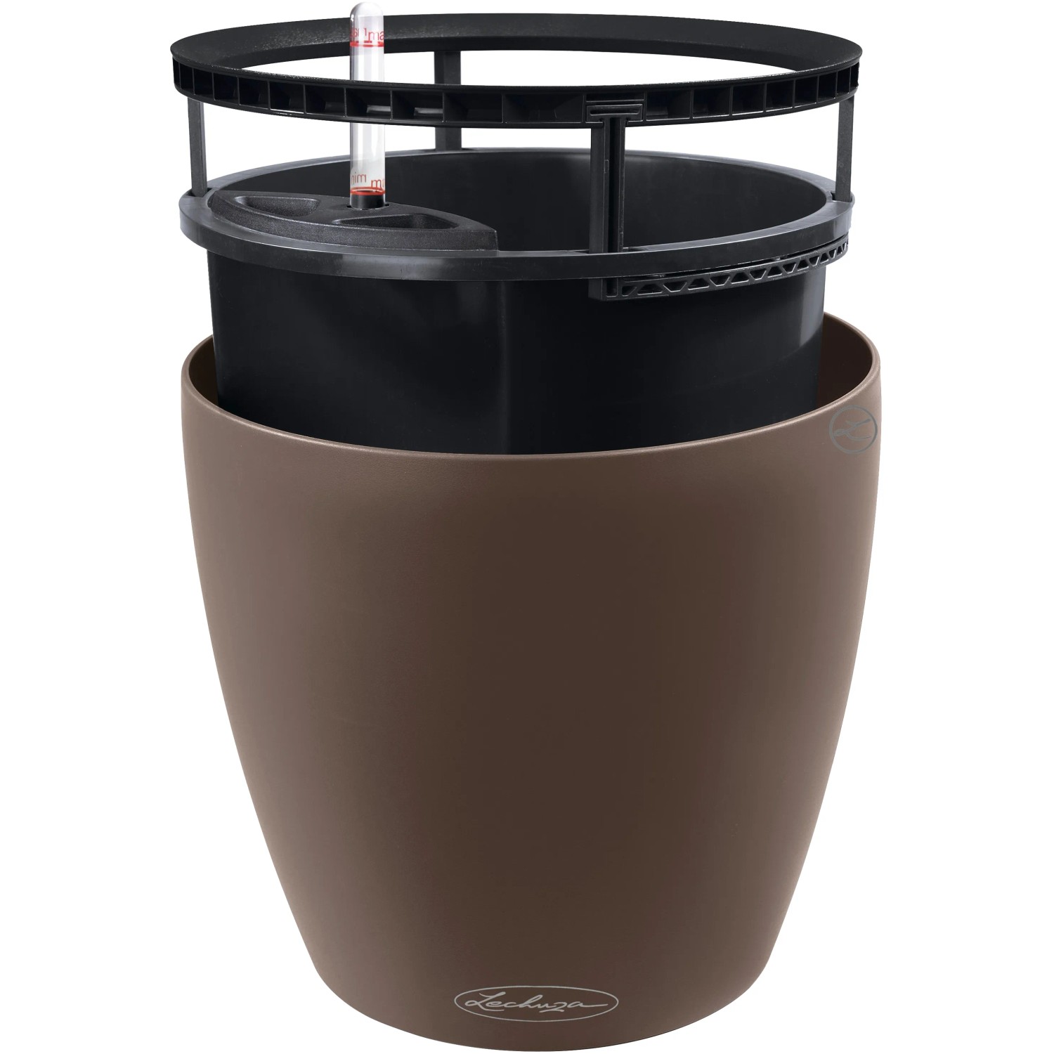 Lechuza Classico Color LS 21 Muskat, Ø 22 cm: Pflanzgefäß mit Bewässerungssystem und Pflanzeinsatz.