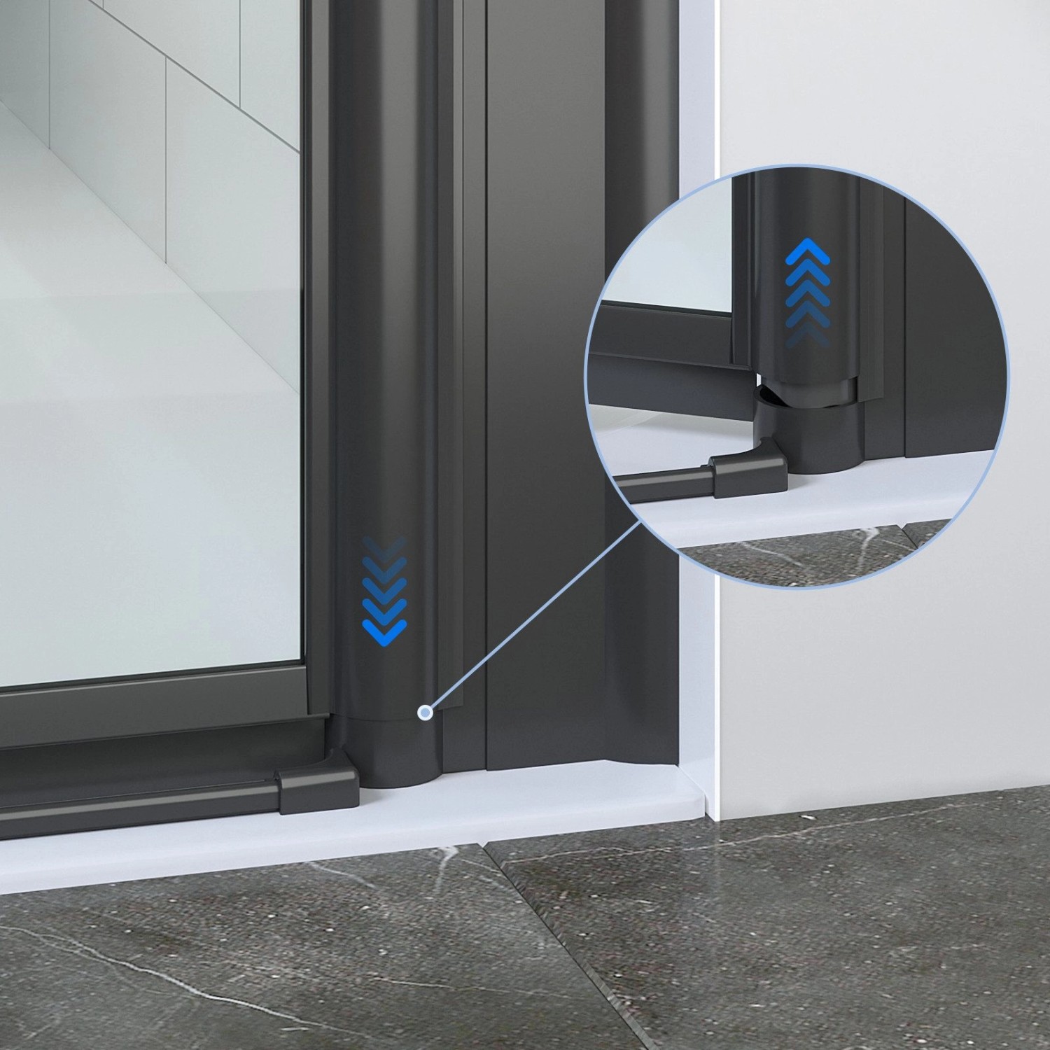 Aquabatos Duschtür 100 cm Nischentür Dusche Pendeltür Duschabtrennung 6 mm ESG Sicherheitsglas Duschkabine Duschwand mit Nano Beschichtung_8