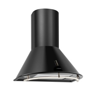 Klarstein Lumio Primo Retro-Dunstabzugshaube 60cm 490 m³/h LED-Leuchten Schwarz