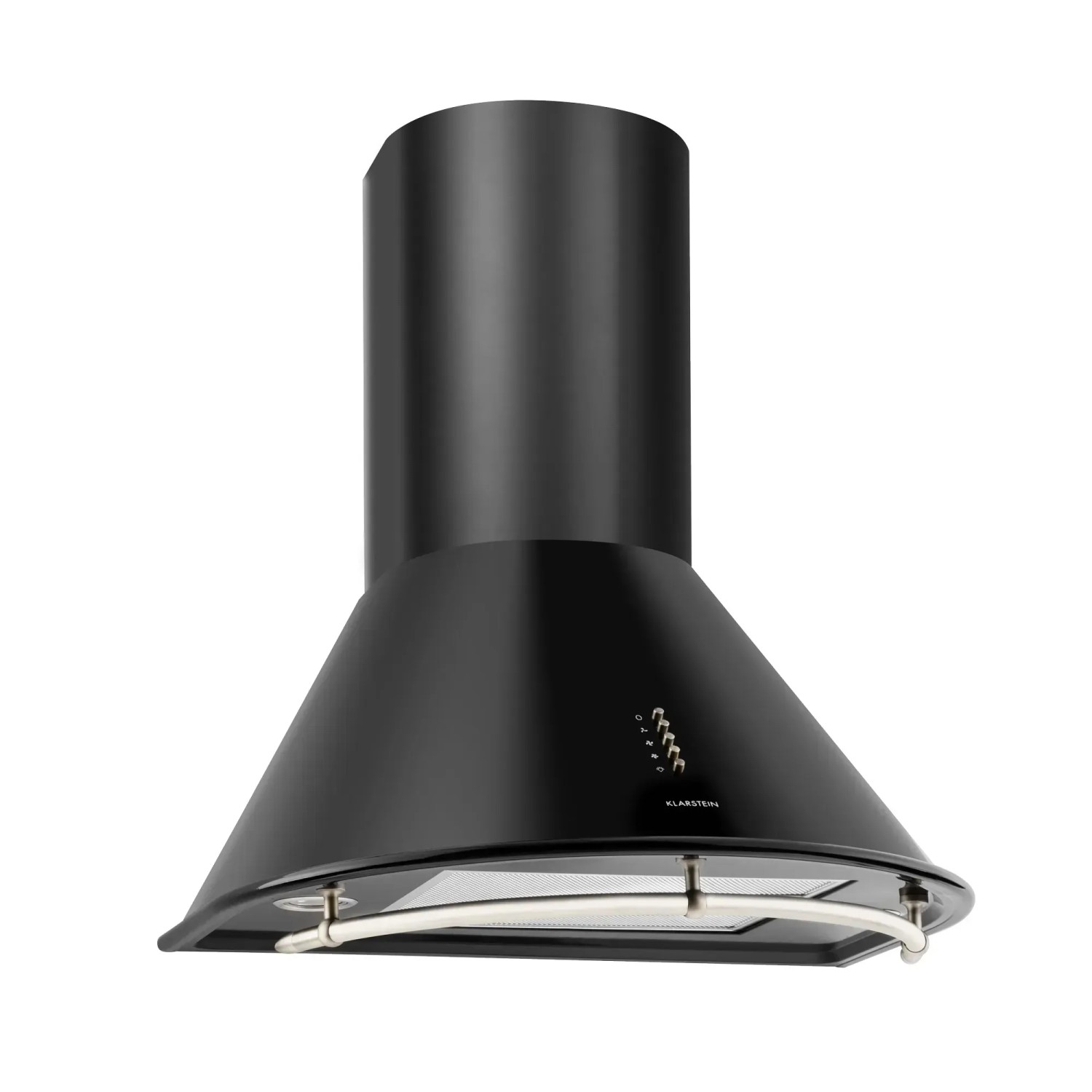 Klarstein Lumio Primo Retro-Dunstabzugshaube 60cm 490 m³/h LED-Leuchten Schwarz