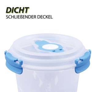 Bestlivings Frischhaltebox, 0,64 Liter, mit blauem Deckel. Joghurt Dose, Vorratsdose.