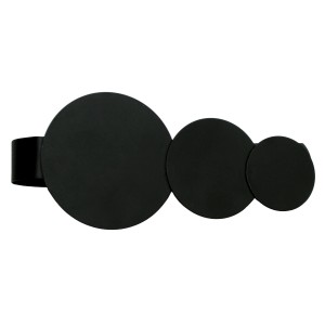 Gardinia Raffhalter in Schwarz mit Kreisoptik für Stil- & Seilspanngarnituren.