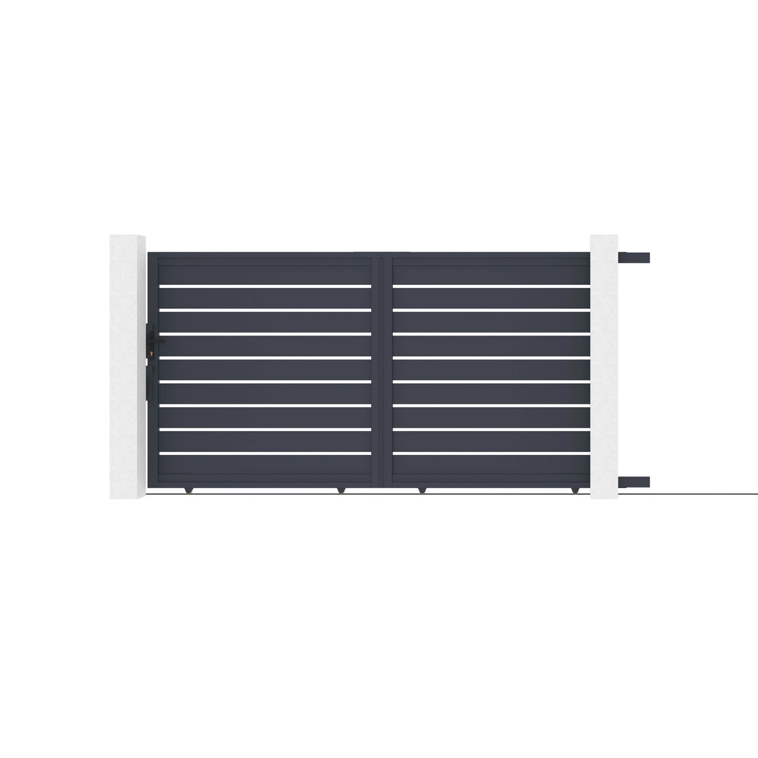 Casanoov Schiebetor Aus Aluminium 3 5M Vogel H 180Cm Grau günstig online kaufen