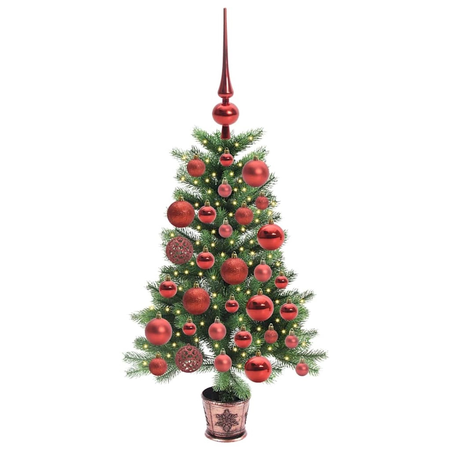 vidaXL Weihnachtsbaum mit 150 LEDs mit Ständer Grün 90 cm PE 3396300