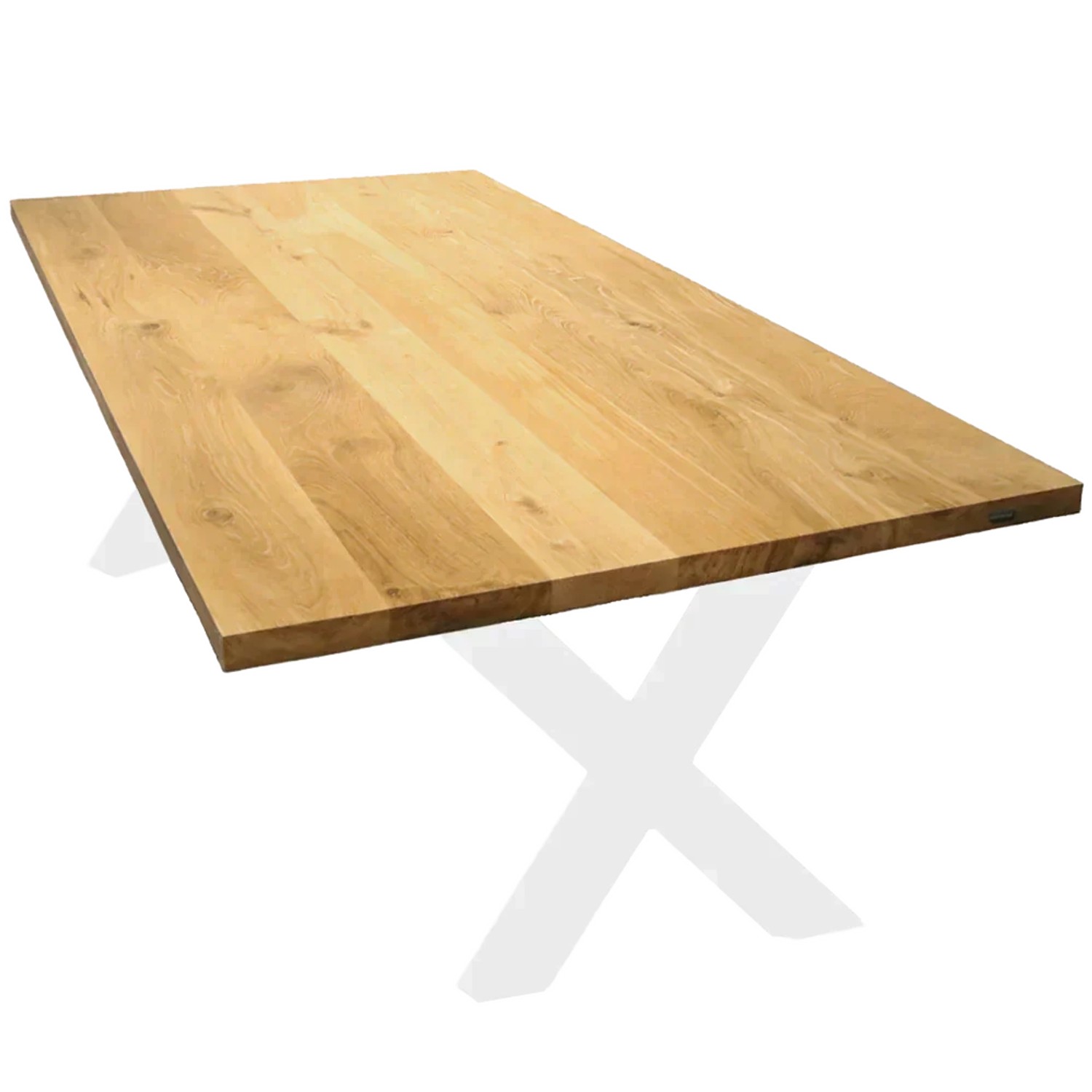 holz4home Tischplatte ohne Baumkante aus Massiver Eiche 300 x 100 cm günstig online kaufen