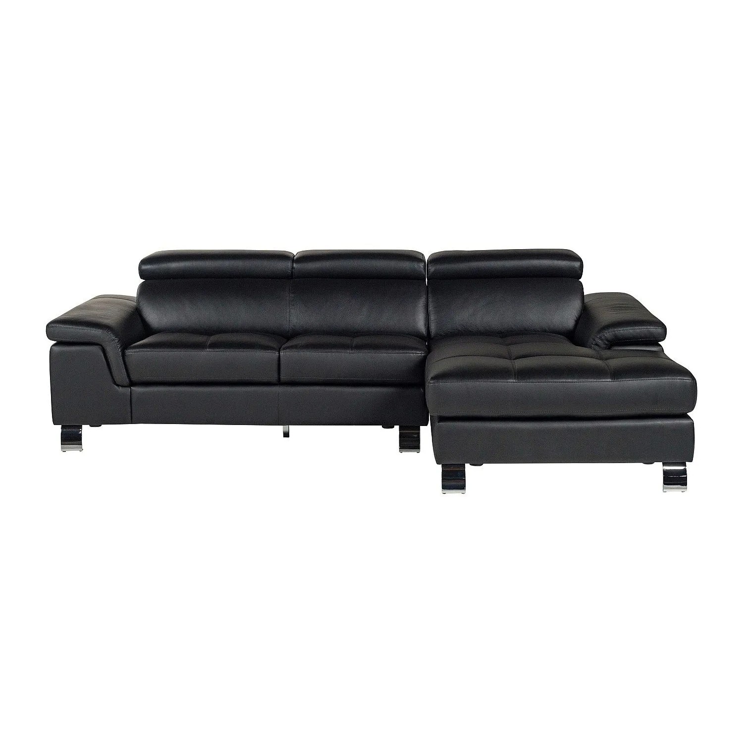 Vente-unique Sofa Ohne Schlafmöglichkeit Mishima Schwarz 260 cm