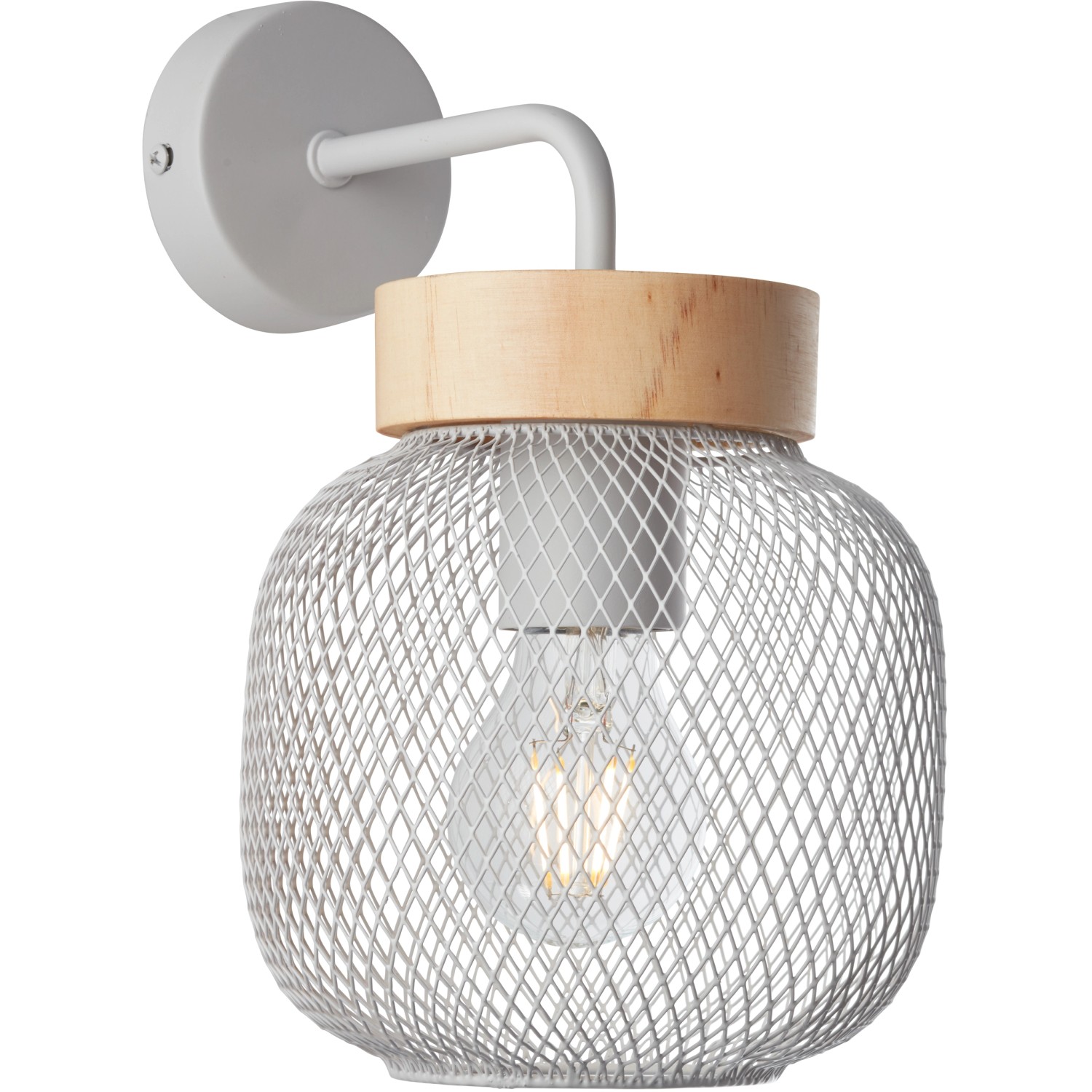Brilliant Wandleuchte Giada 26,5 cm x 16 cm x 16 cm Hellgrau FSC®