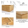 addhome 6er Set Bambus Schubladen Organizer mit Anti-Rutsch Pads und Metallklammern.