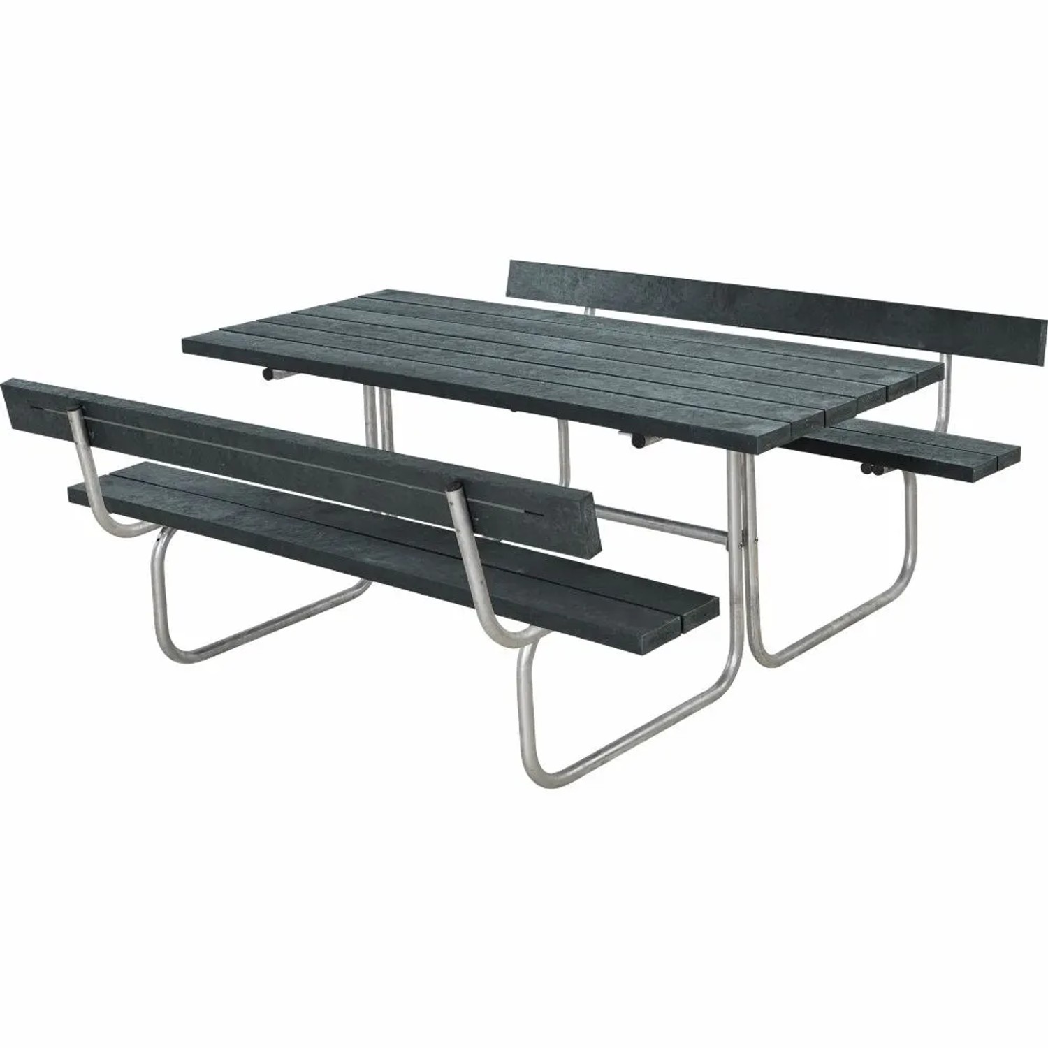 PLUS Gartensitzgruppe Classic 177 cm mit 2 Rückenlehnen Retex Grau