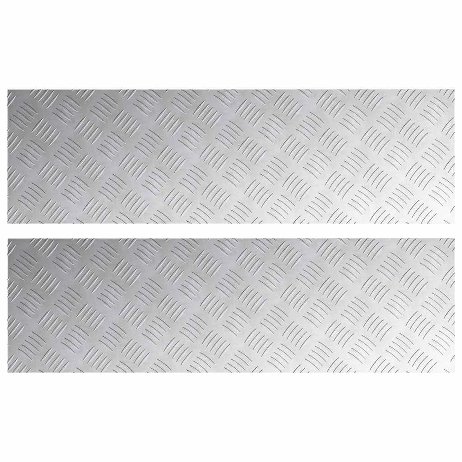 vidaXL Rautenscheiben 2 Stk Silber 100 x 30 cm Aluminium 4104311