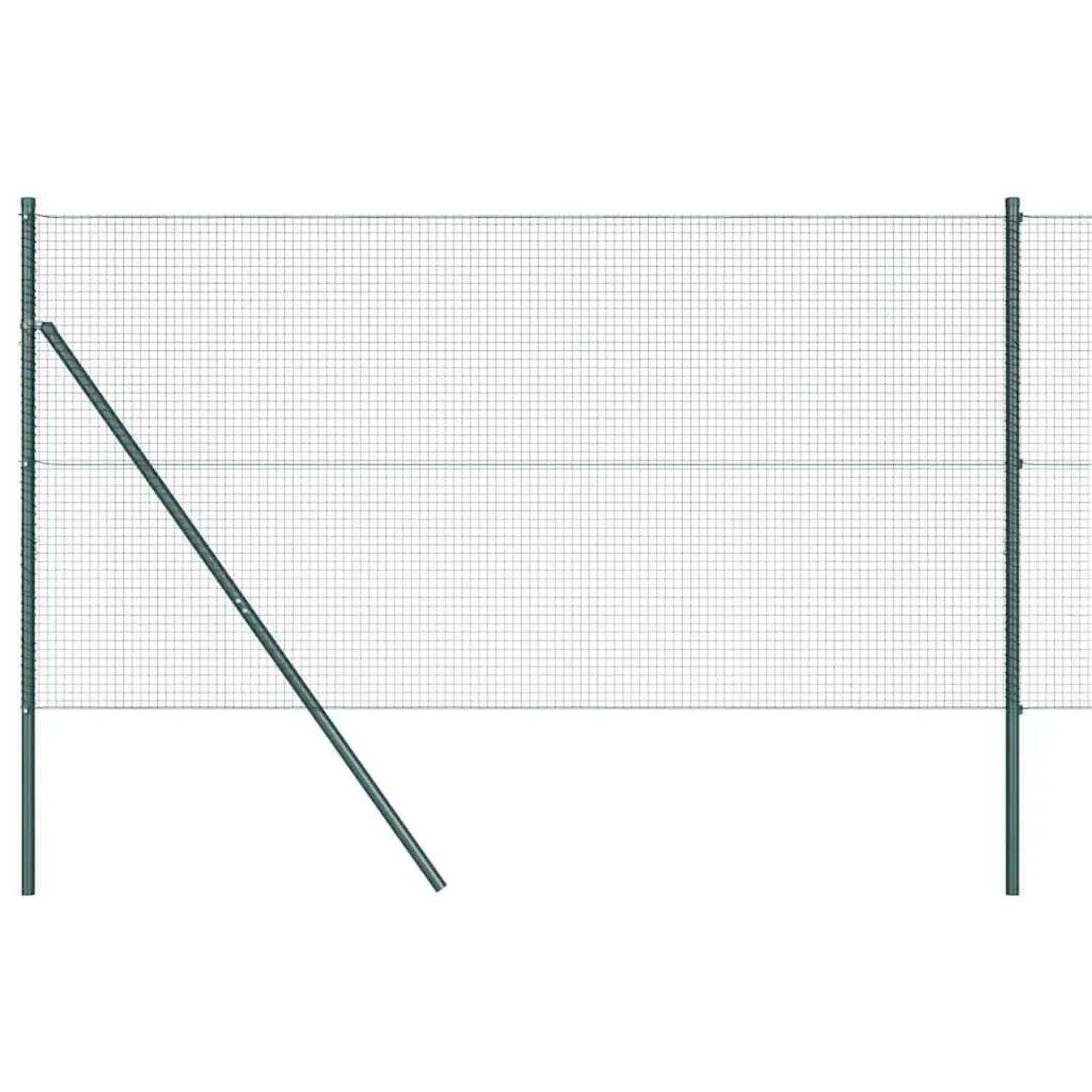 vidaXL Zaunpfosten Grün 10 x 1,2 m 19 x 19 mm Maschen Stahl und PVC 3351696 günstig online kaufen