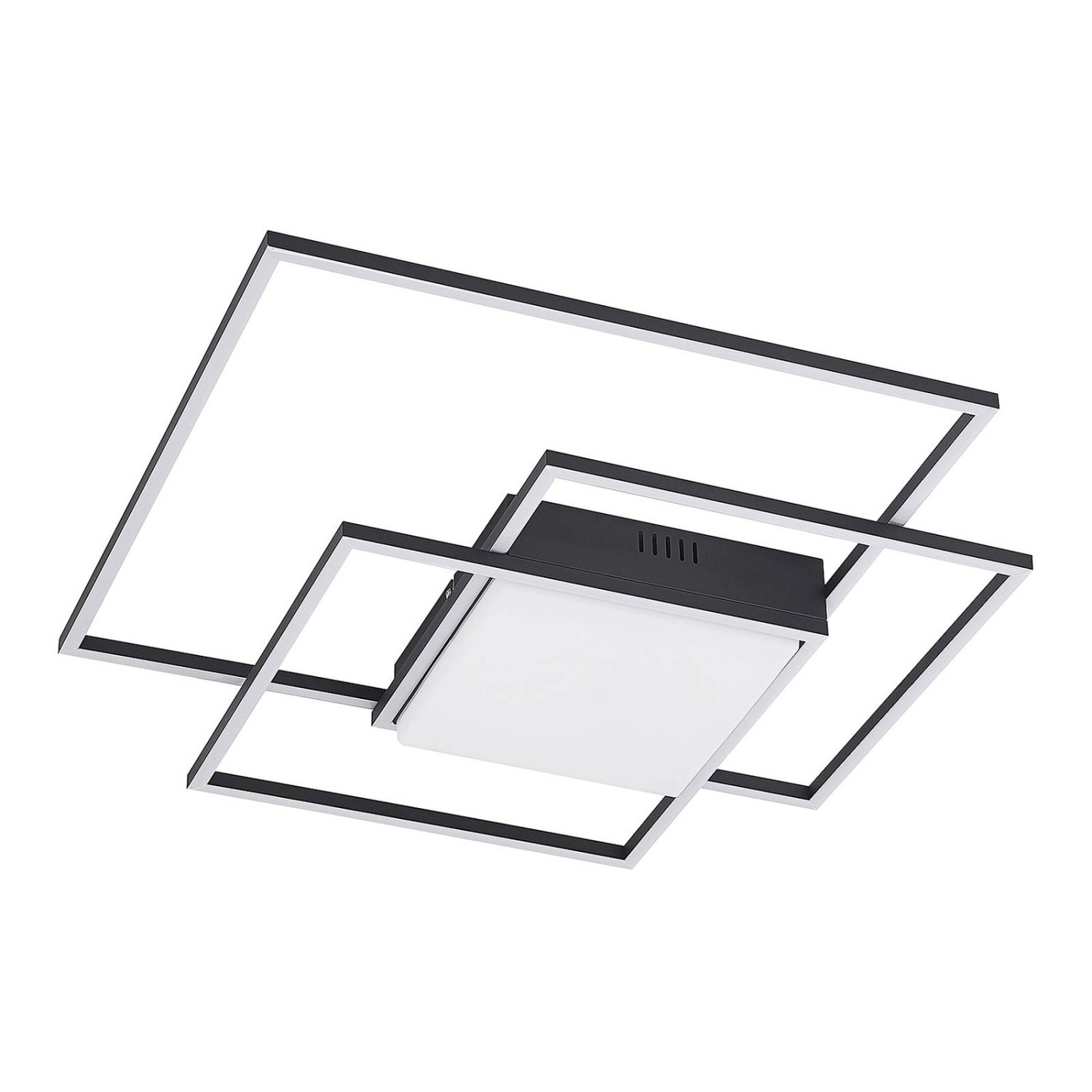 Lindby LED Deckenleuchte Nelinka 9985105 Modern in Schwarz aus Aluminium 1- günstig online kaufen