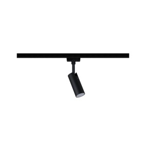 URail LED-Spot Tubo, schwarz matt/chrom, 4,5W, 4000K. Schienensystem Leuchte für flexible Beleuchtung.
