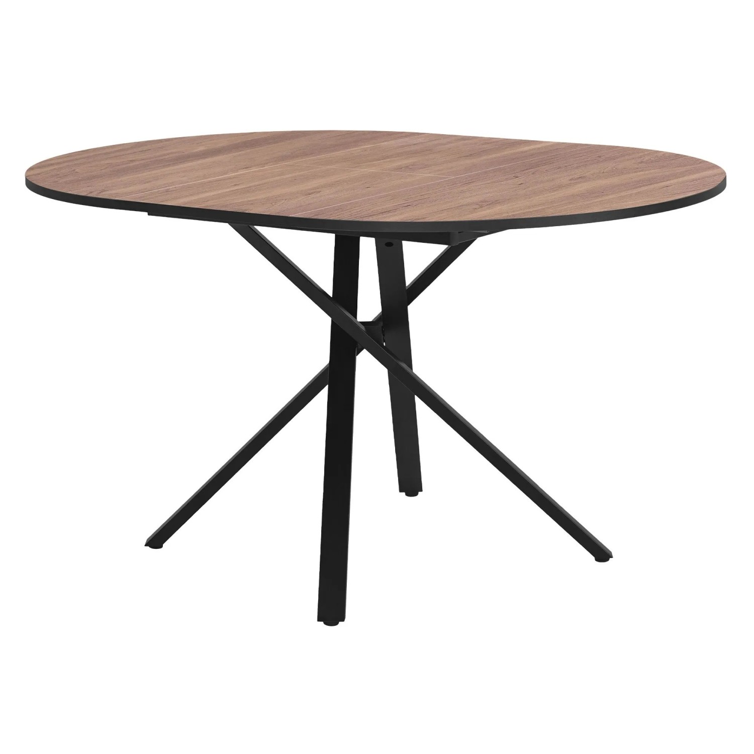 ML-Design Esstisch Ausziehbar Rund Braun-Holzoptik 100-140x76x100 cm
