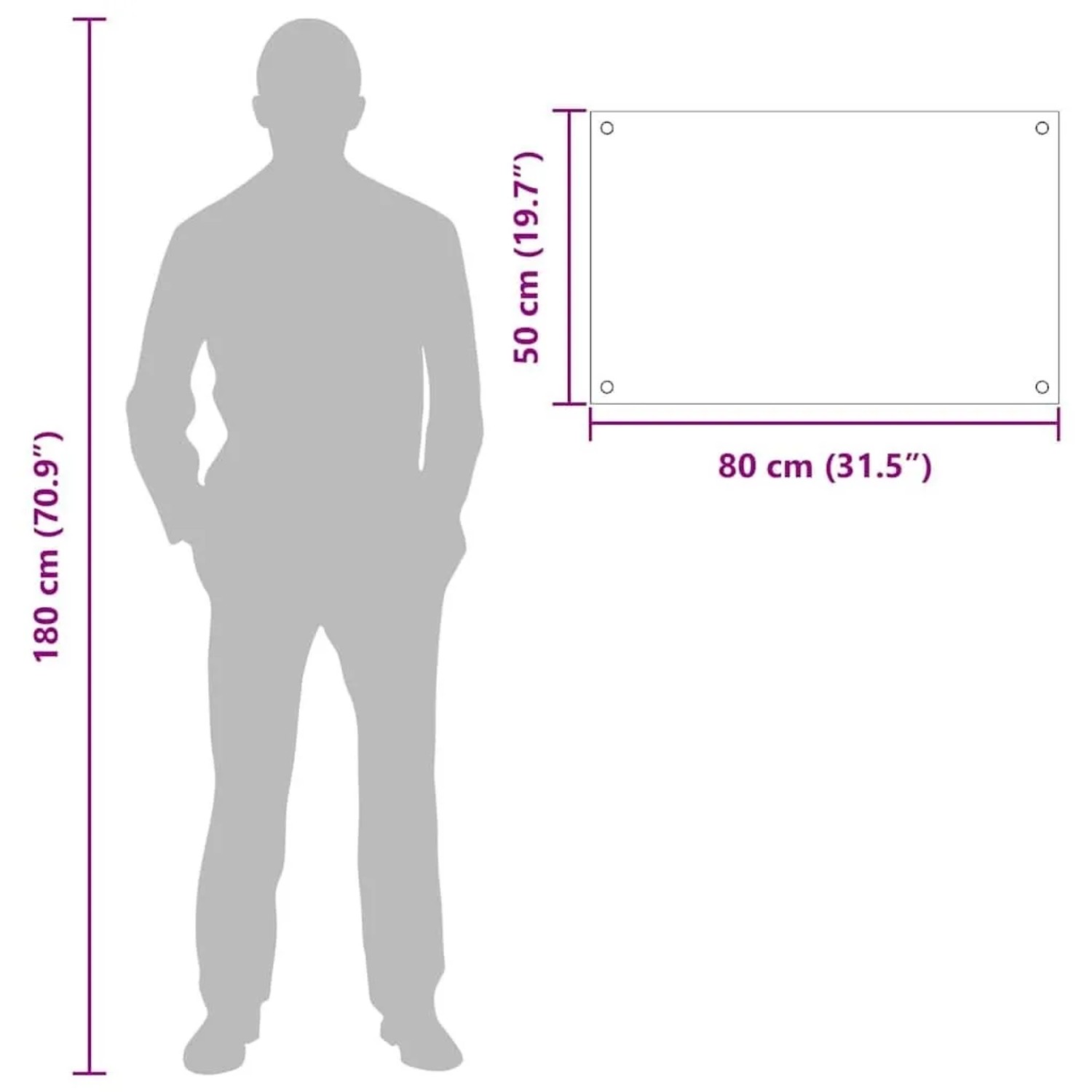 vidaXL Küchenrückwand 2 pcs Dunkelgrau 80 x 50 cm Gehärtetes Glas 3415462_10