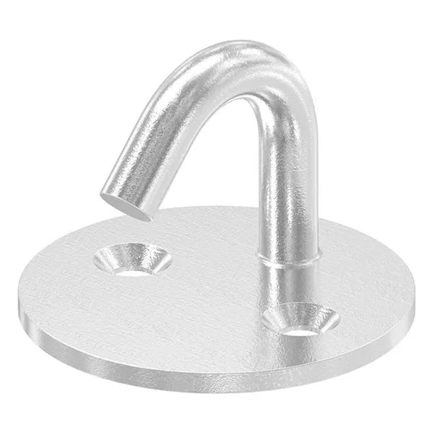 FeNau Befestigungsöse Edelstahl V4A Rundeisen Ø 6 mm Mit Runder Platte 2 Bohrungen