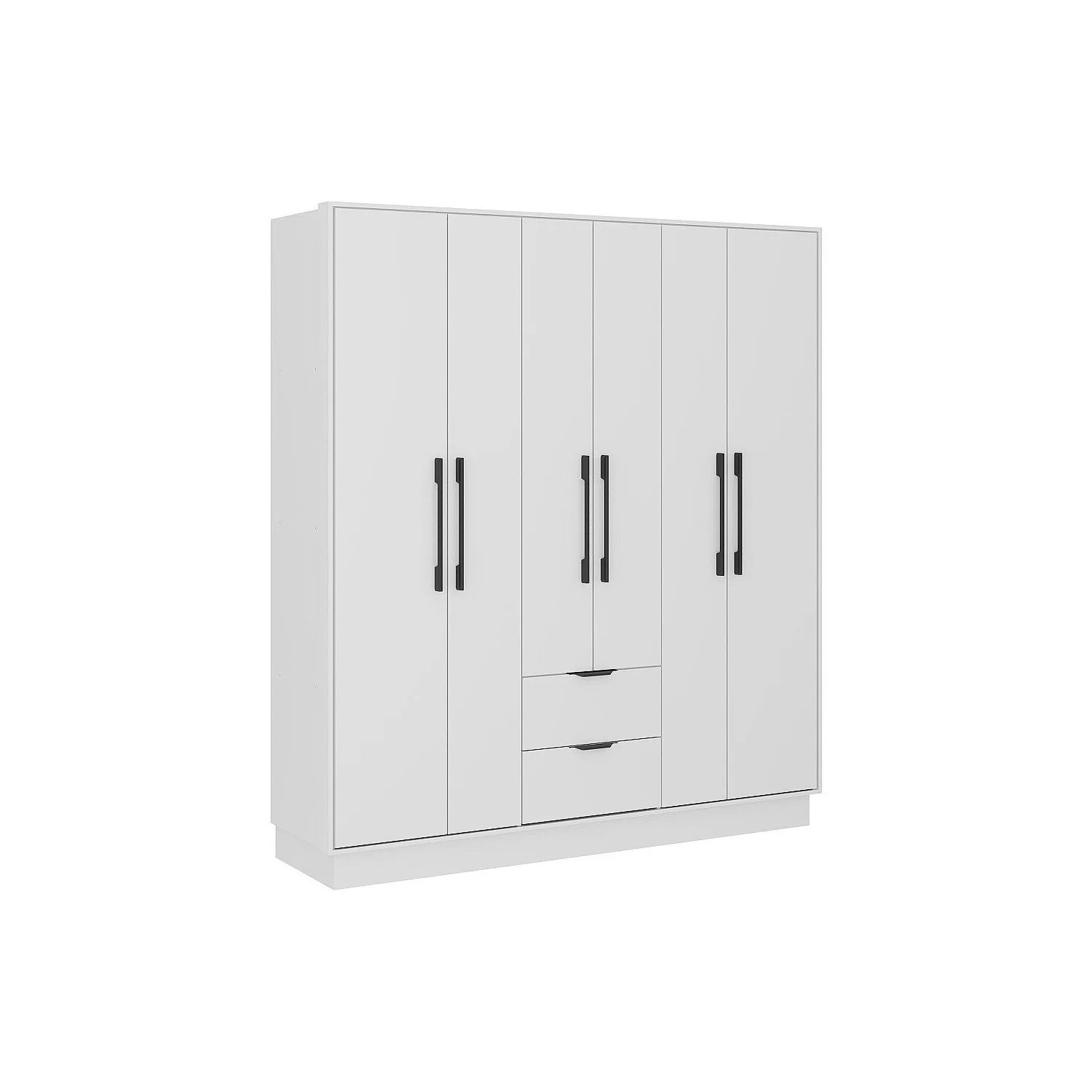 Vente-unique Kleiderschrank Feova Weiß 162 cm