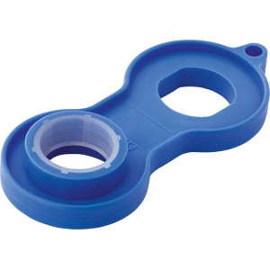 Blauer Mischdüsenschlüssel M22/M24/M28 aus Kunststoff zum Wechseln von Armaturdüsen.