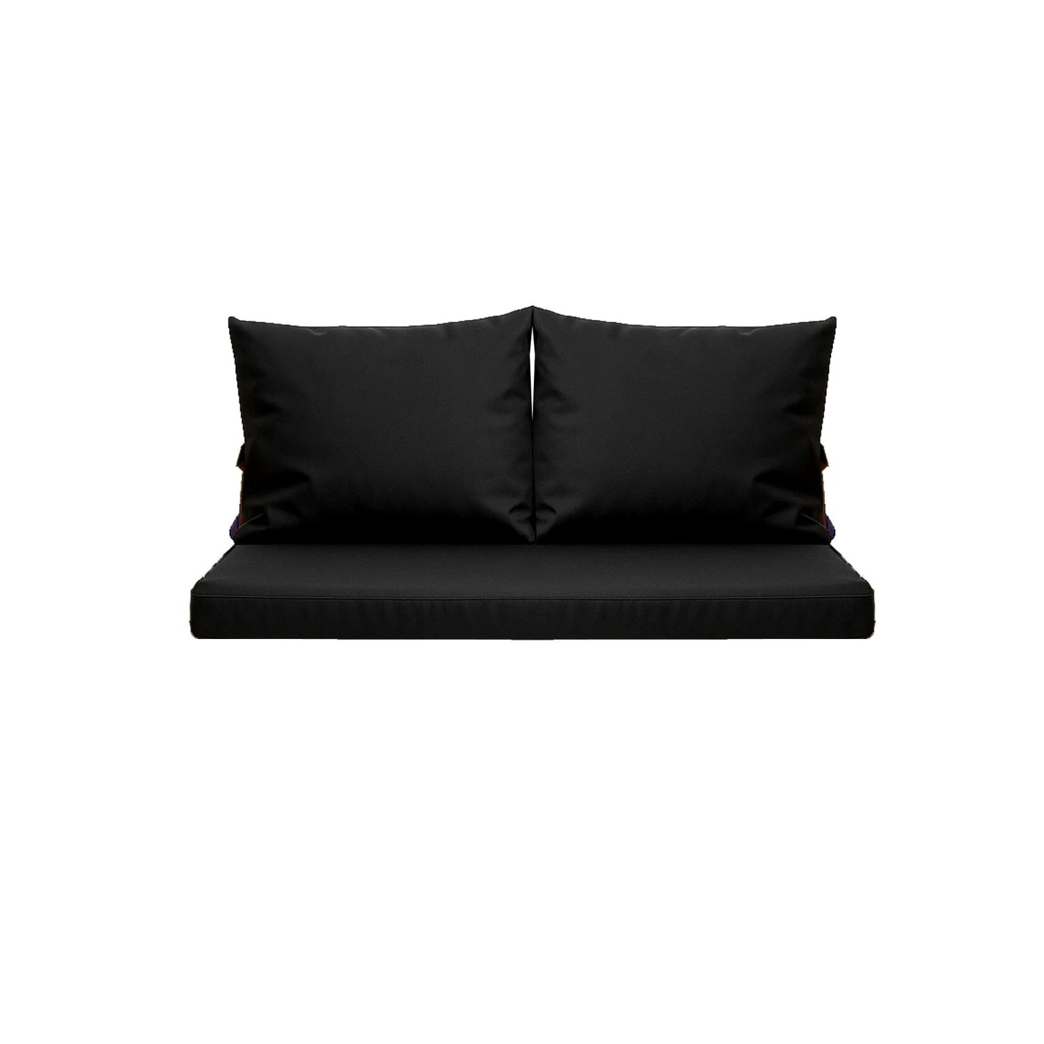 Setgarden Mix-Techno Gartenkissen Für Polyrattan Möbel 120×60×50 cm – Kissen Für 2 Sitzer Gartensofa 1tlg Schwarz