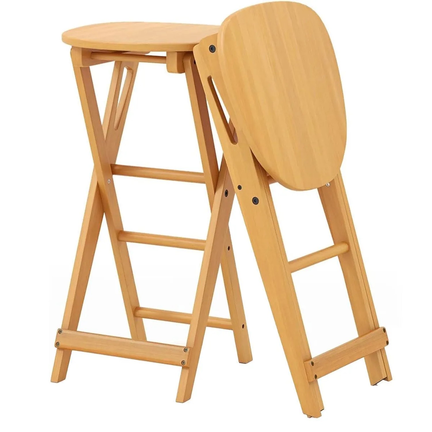 Costway 2er Set Barhocker Klappbar mit Fußstütze 36 x 33 x 61 cm günstig online kaufen