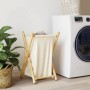 vidaXL Wäschekorb Cremeweiß 41,5x36x63,5 cm Bambus 368034_3