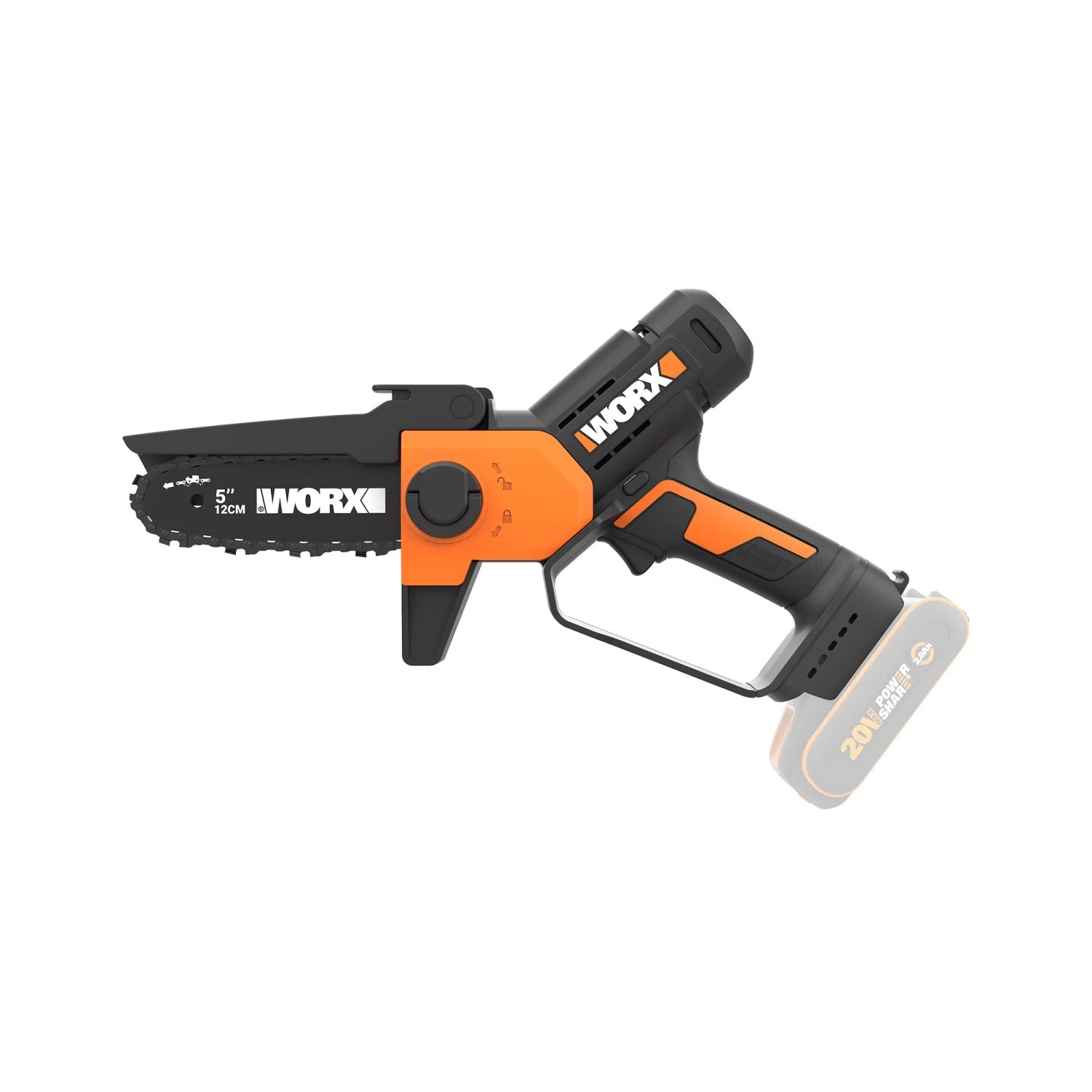 Worx Einhand-Astsäge WG326E.9 ohne Akku und Ladegerät 20 V