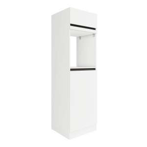Optifit Hochschrank Luca932 für Backofen und Kühlschrank, 60 cm, weiß. Vorratsschrank für die Küche.