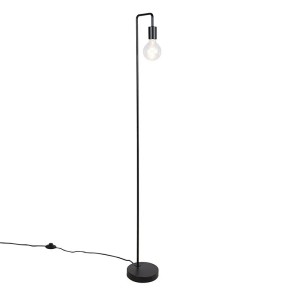 Moderne, schwarze Stehleuchte Facil, 145cm hoch, für Innenräume.