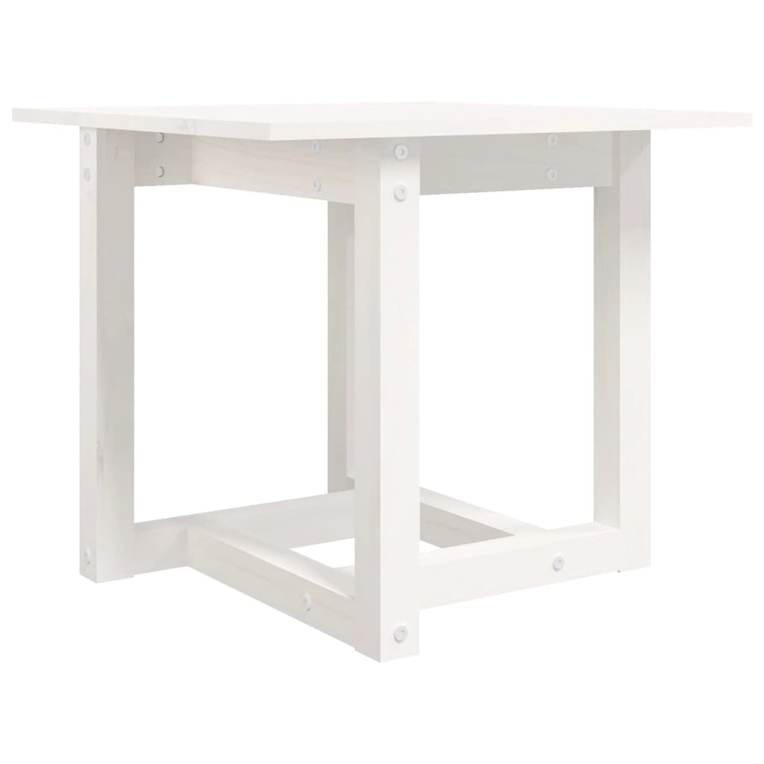 vidaXL Couchtisch Weiß 50x50x45 cm Massivholz Kiefer 822173