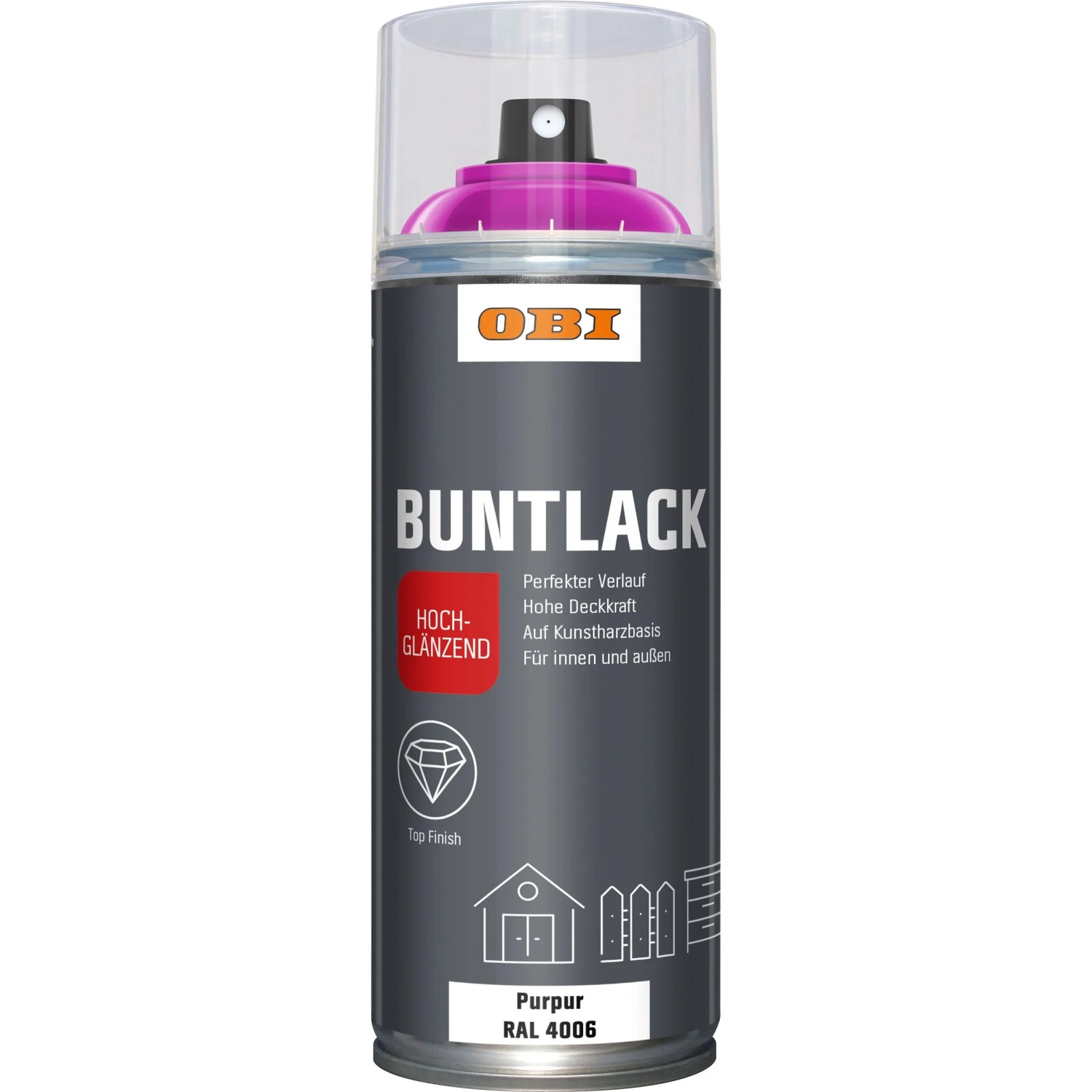 OBI Buntlack Spray RAL 4006 Purpur hochglänzend 400 ml