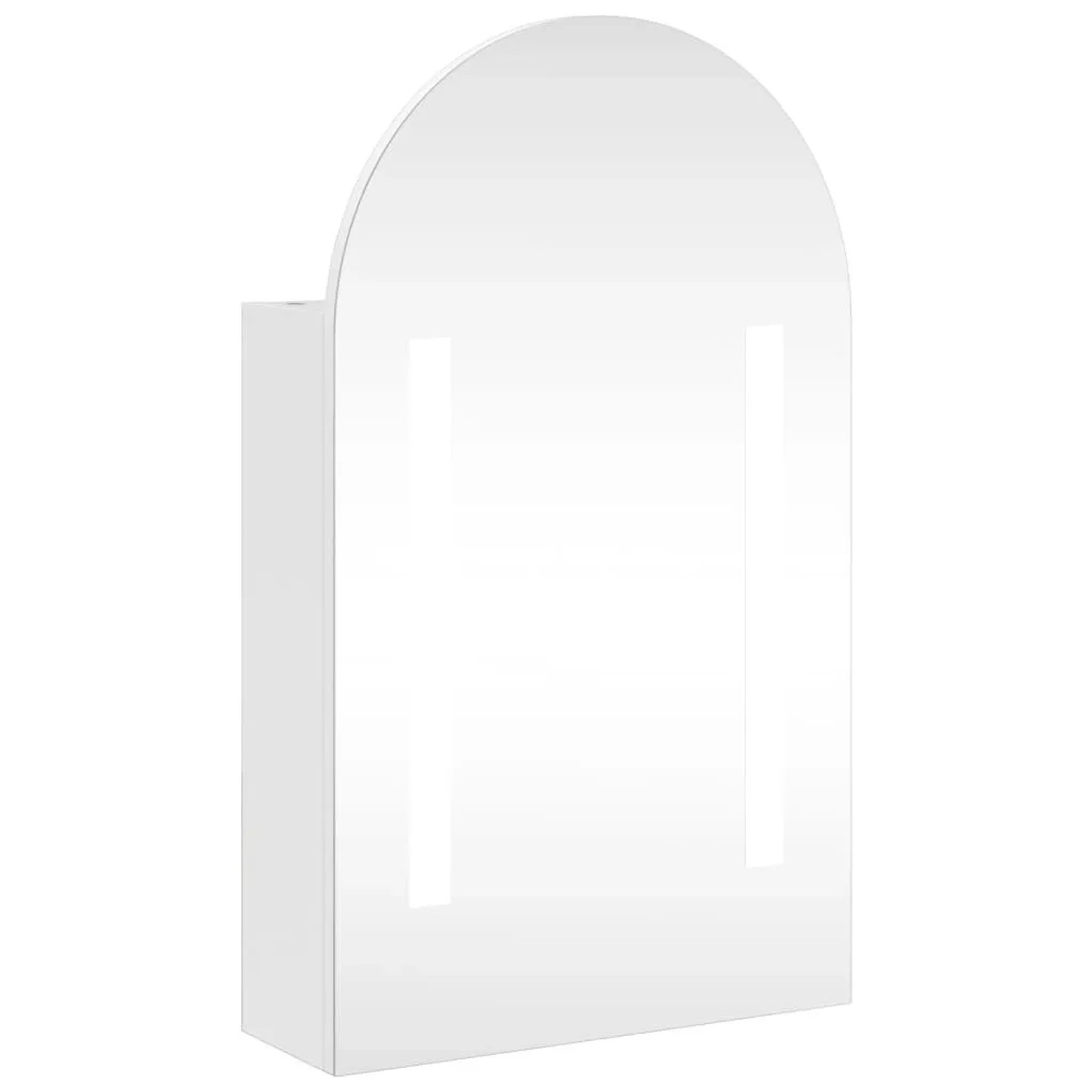 vidaXL Spiegelschrank mit LED-Beleuchtung Gewölbt Weiß 42x13x70 cm 357973 günstig online kaufen
