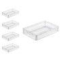 Set aus 5 transparenten Euroboxen mit Deckel, 24 Liter, für Lagerung und Transport.