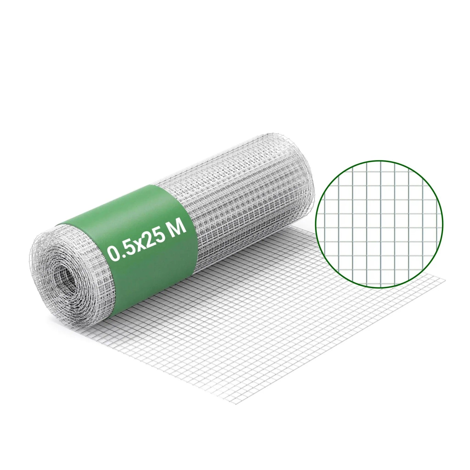 Wiltec Maschendrahtzaun 50Cmx25M 07Mm 12X12Mm Drahtgitter Stahl Verzinkt Rolle