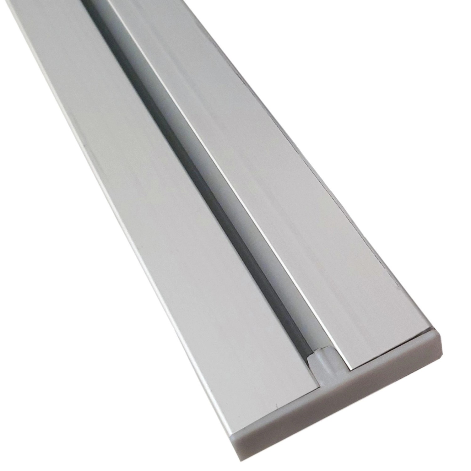 Bestlivings Vorhangschiene 300 cm Aluminium Silber 1 Lauf / 120 cm & 2 x 90 günstig online kaufen