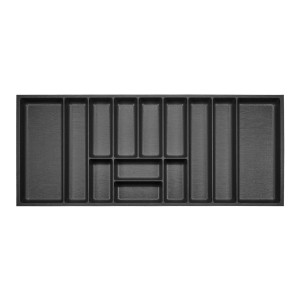 SOTECH ORGA-BOX-3 Besteckeinsätze Tiefe 473 mm Höhe 50,5 mm Anthrazit Schubladeneinsätze Breite 1091 mm