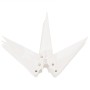 Weißer, faltbarer LED-Weihnachtsstern aus PP mit Metallverbindungen, 57 cm hoch, für Innen- & Außenbereich.