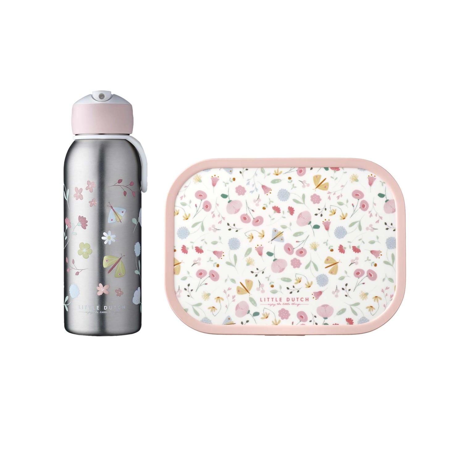 Mepal Campus Lunchset 2-teilig aus Thermoflasche und Brotdose Flowers & Butterflies