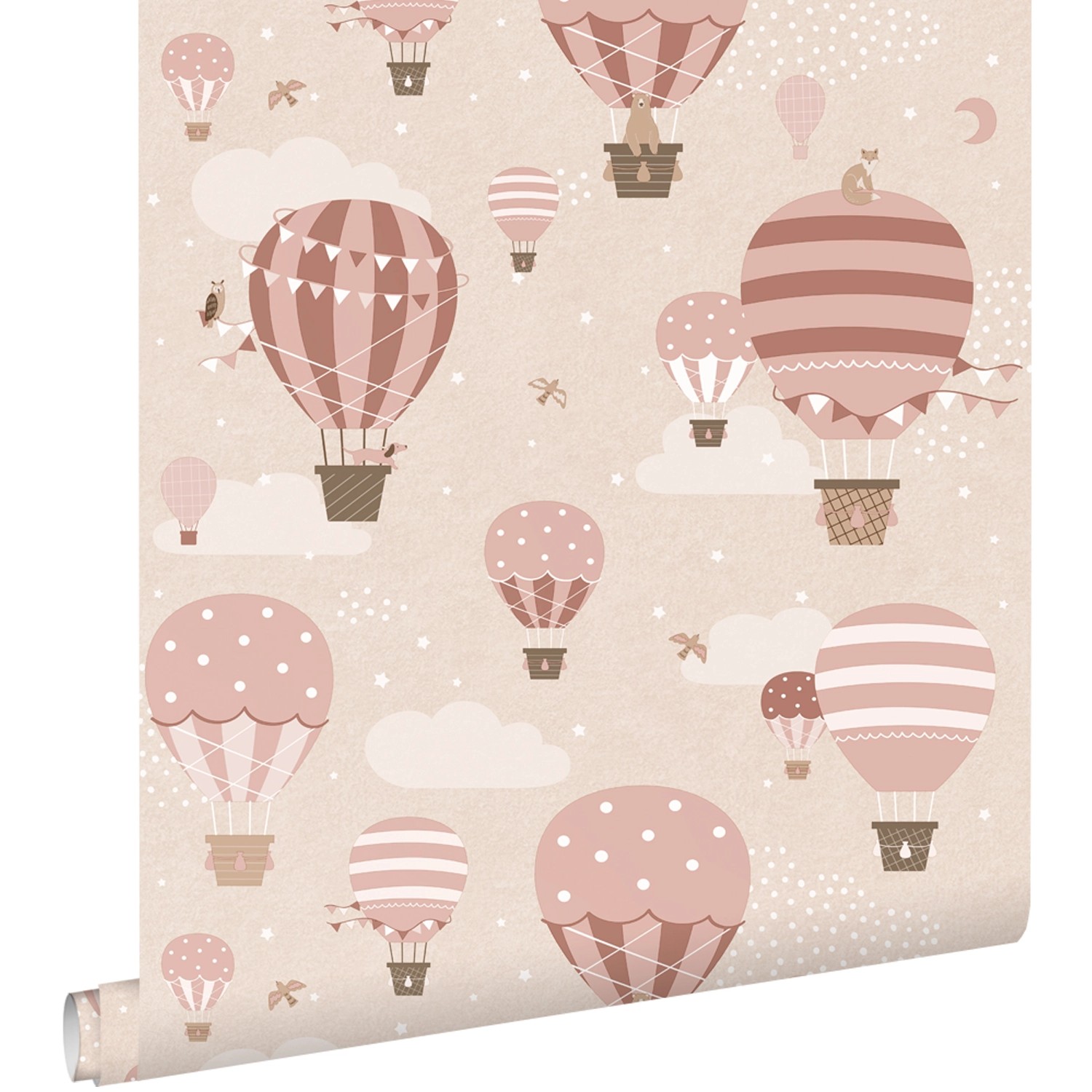 ESTAhome Tapete Luftballons Rosa 50 x 900 cm günstig online kaufen