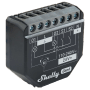 Schwarzes Shelly 2PM Gen4 Relais zur smarten Jalousiesteuerung im Hausautomationssystem.