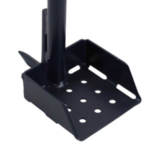 Galaflor Kanalschaufel mit Haken, Stahl, gelochte Schaufelfläche, zum Öffnen von Schachtdeckeln.