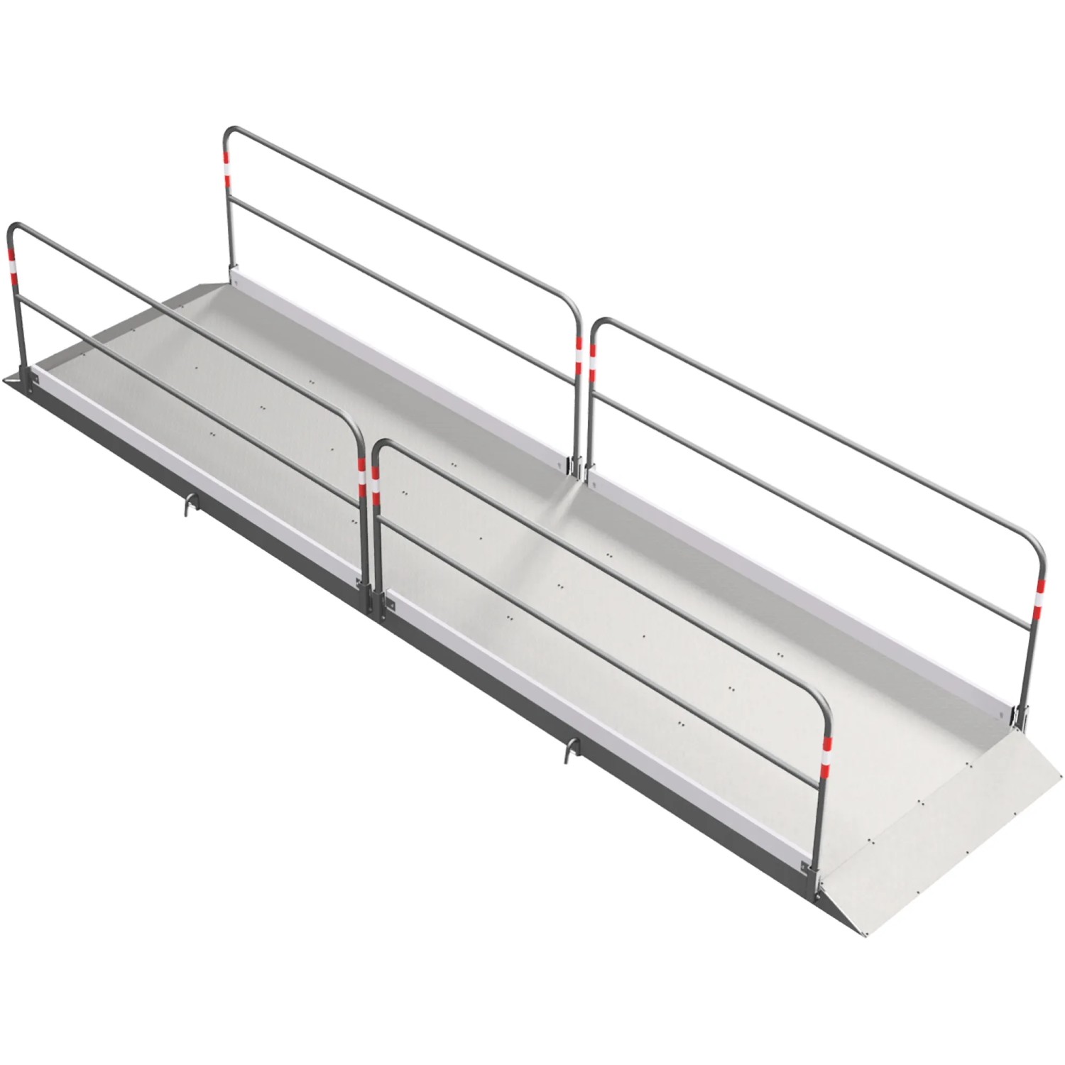 Schake Grabenbrücke Stahl Aluminium 1,30 m x 5,50 m Silber