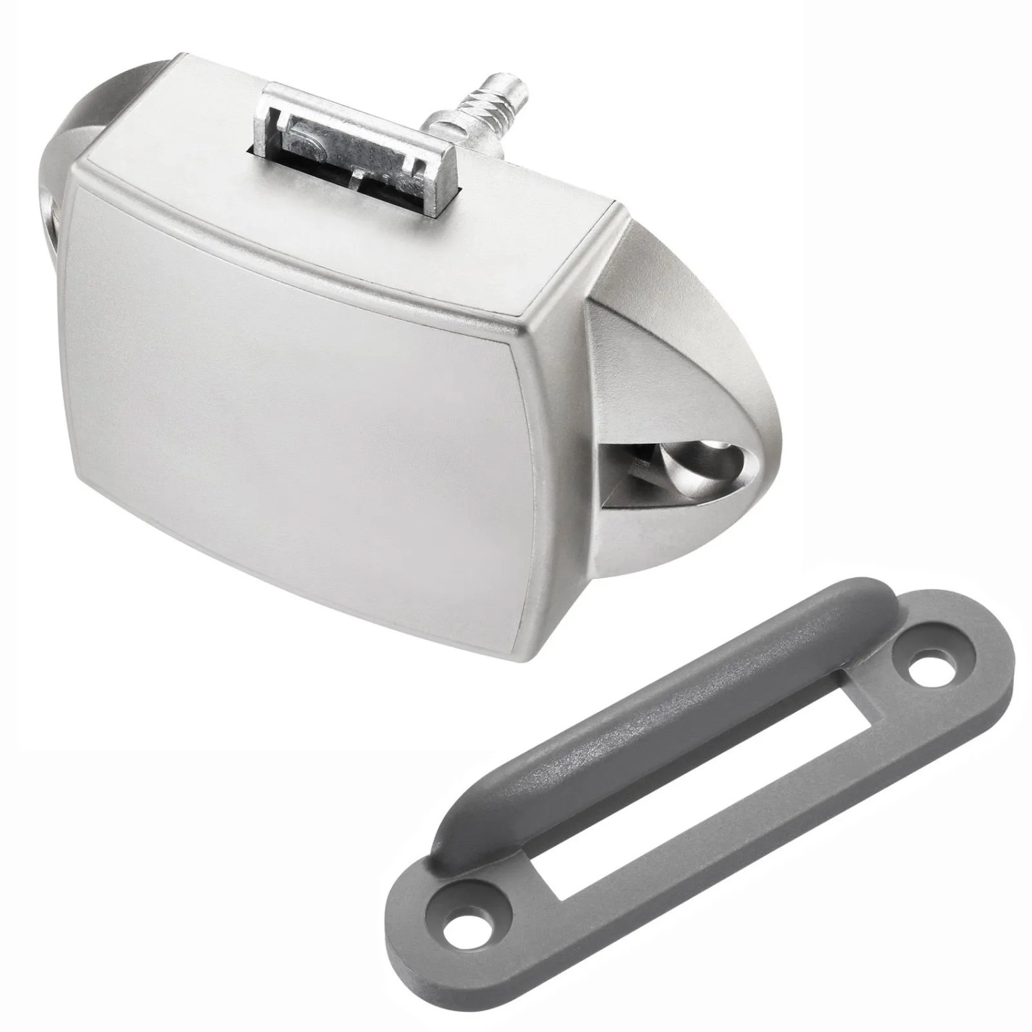 SOTECH Push Lock Aufbau Schloss 77 x 44,5 x 21 mm Edelstahloptik für Boot und Caravan