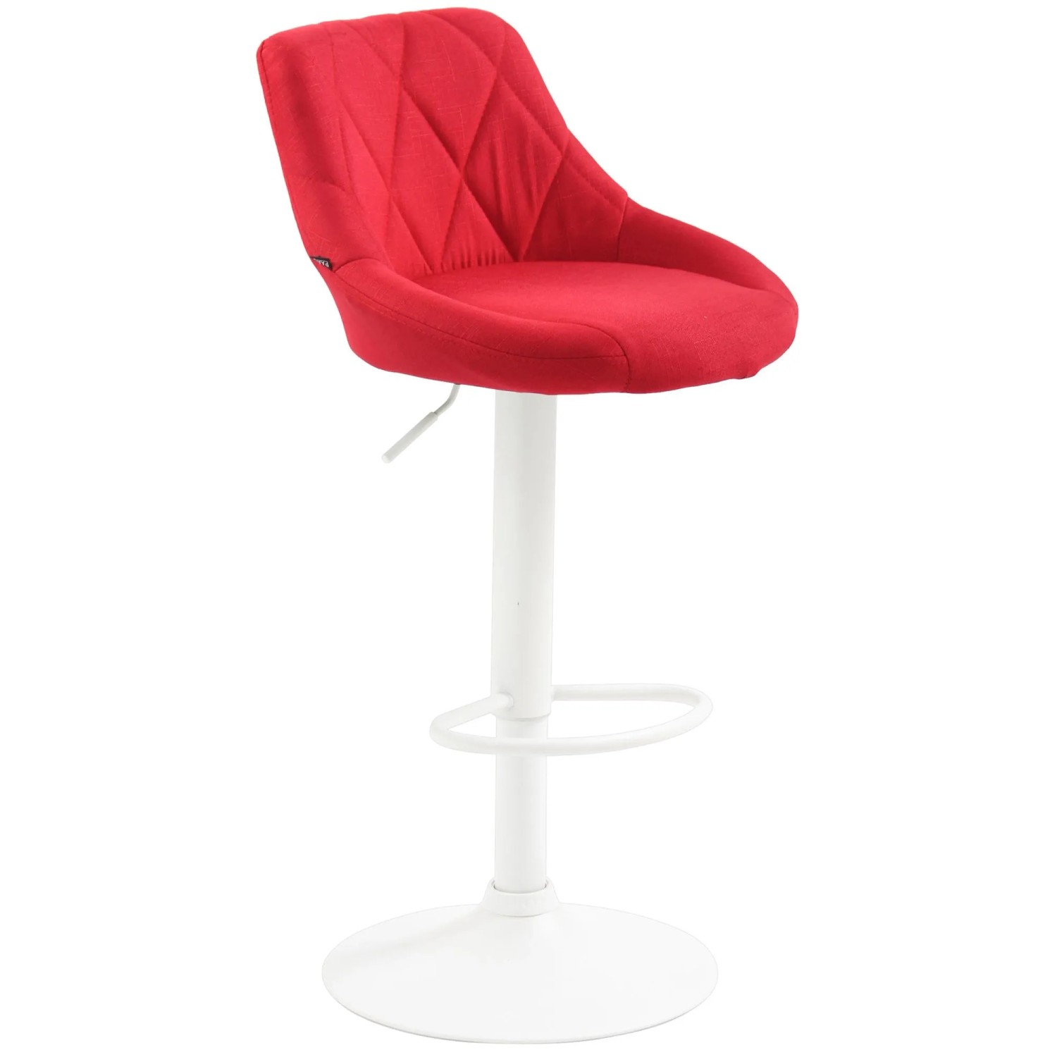 CLP Barhocker Lazio Stoff Rot/Weiß