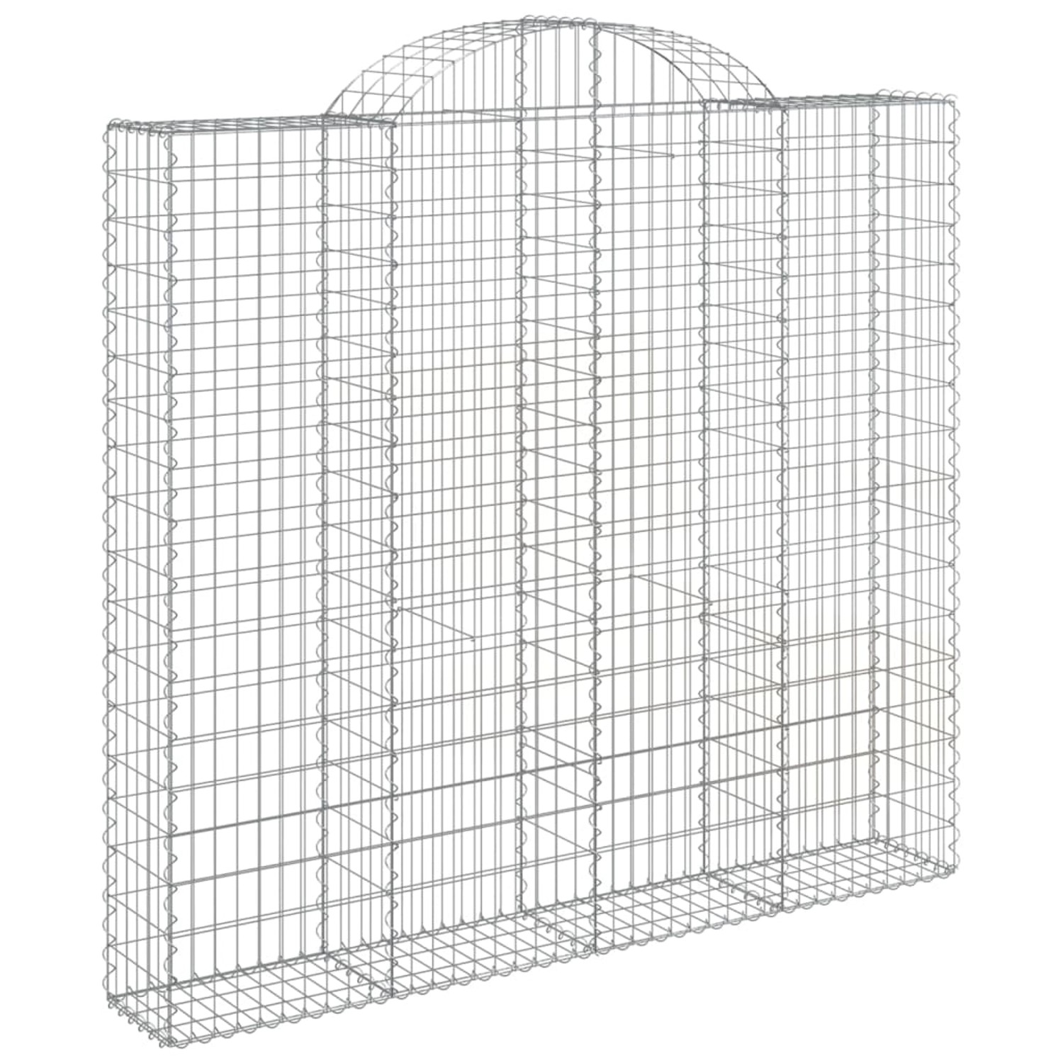 vidaXL Gabionen mit Hochbogen 2 Stk 200x50x180/200cm Eisen 1679837