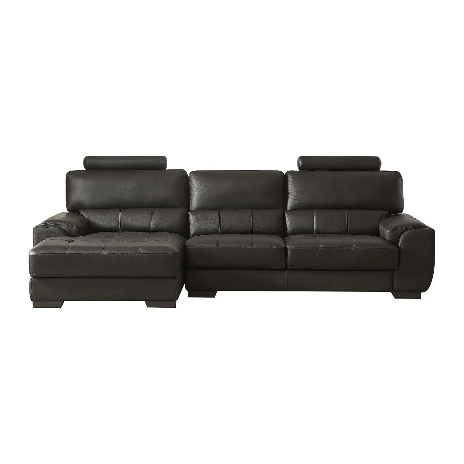 Vente-unique Sofa Ohne Schlafmöglichkeit Metropolitan Schwarz 275 cm