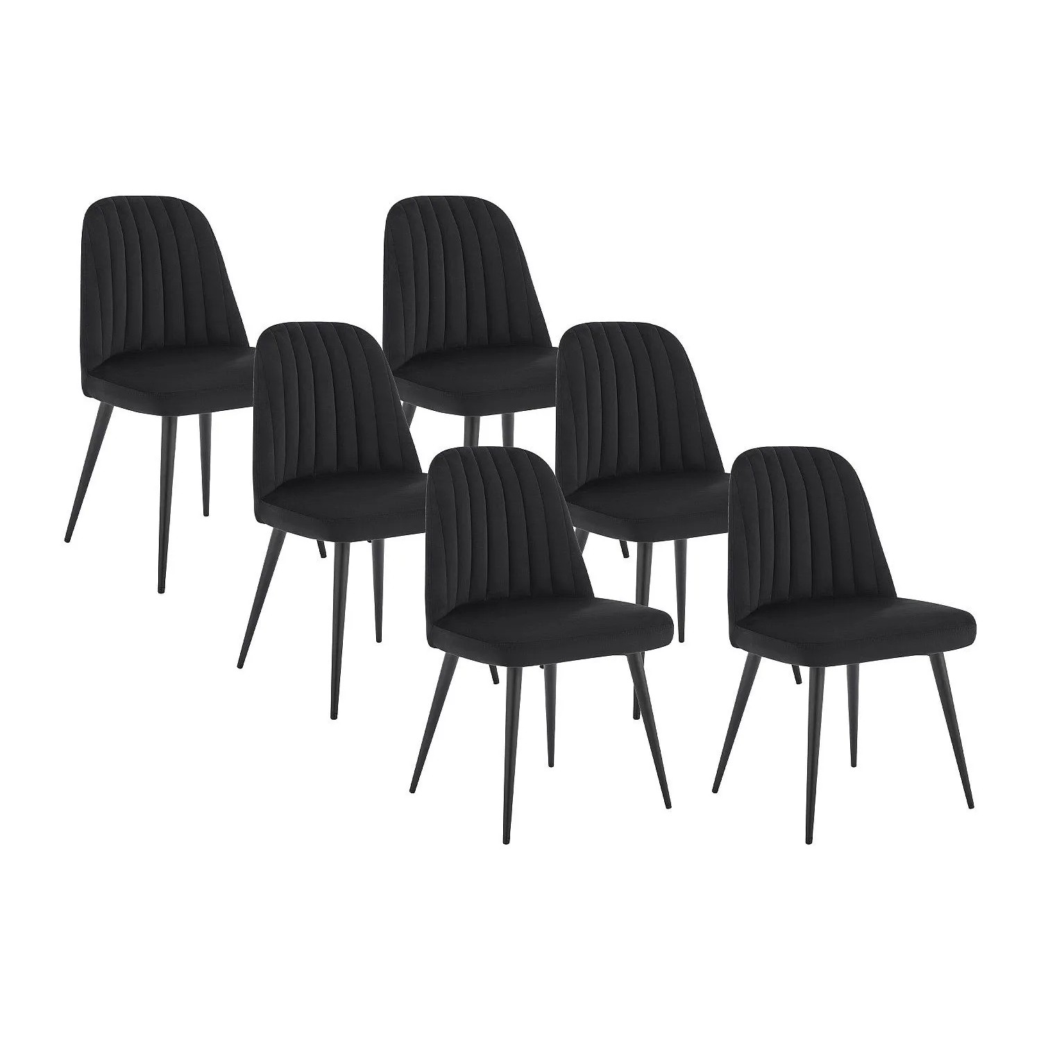 Vente-unique Stuhl Eleana Schwarz 49 cm