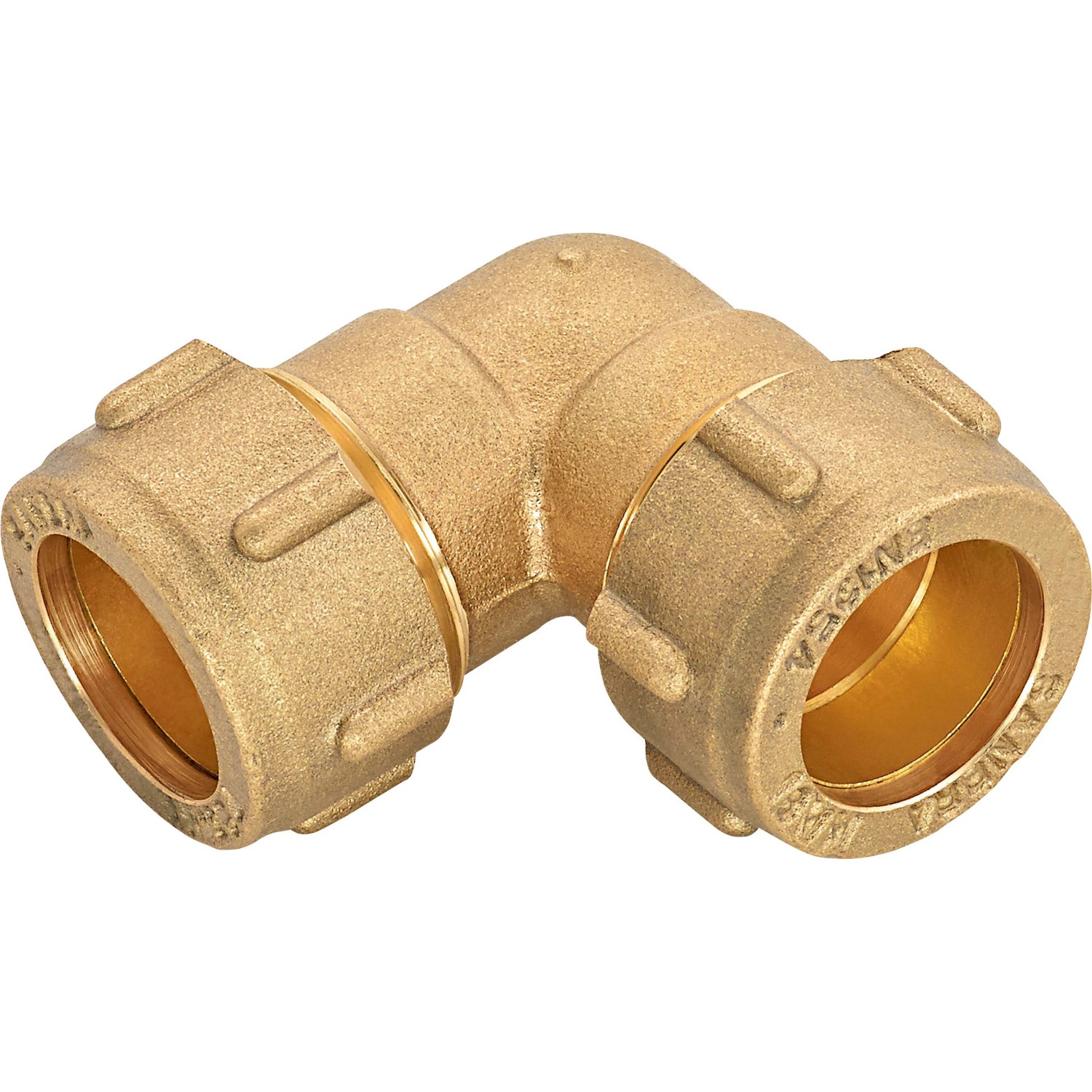 Klemmring-Winkel, Ø 18 mm, aus Messing für Rohrsysteme.