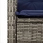 vidaXL Gartensessel mit Kissen 2 Stk Verstellbar Grau Poly Rattan 365175_10