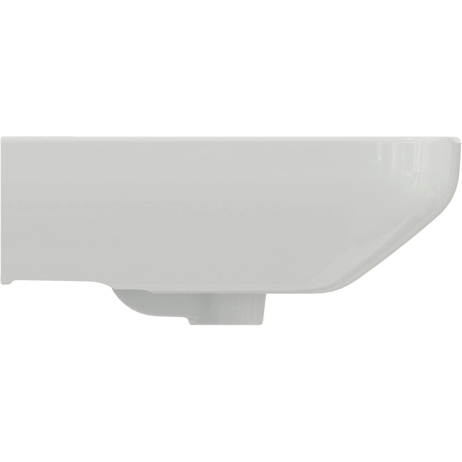 Ideal Standard i.life A Waschtisch, 50 cm, Weiß, aus Kristallporzellan, mit Hahnloch und Überlauf.